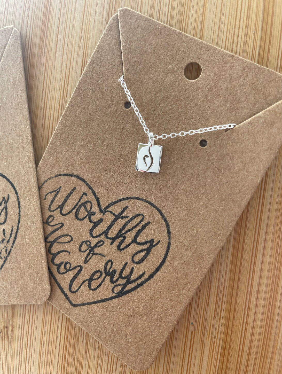Eating Disorder Recovery Necklace - Sterling Silver NEDA Symbol - Jewelry Eating Disorders Gift - NEDA Awareness - BED Anorexia Bulimia