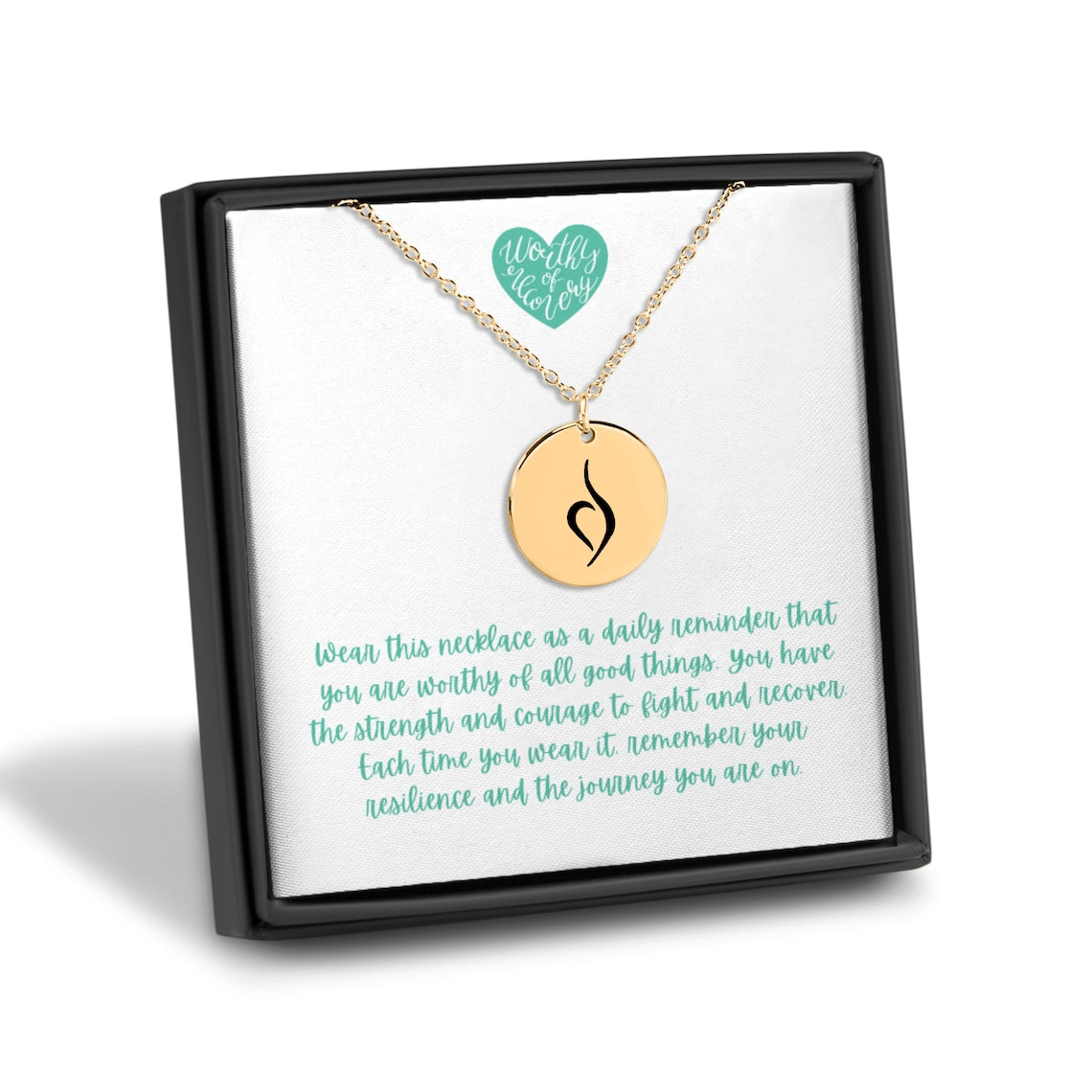 Eating Disorder Recovery necklace - Gifts for Eating Disorder Recovery - NEDA Symbol Pendant Jewelry Awareness - Custom Engraving - Anorexia