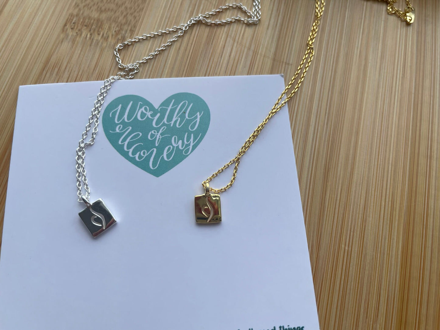 Eating Disorder Recovery Necklace - Sterling Silver NEDA Symbol - Jewelry Eating Disorders Gift - NEDA Awareness - BED Anorexia Bulimia