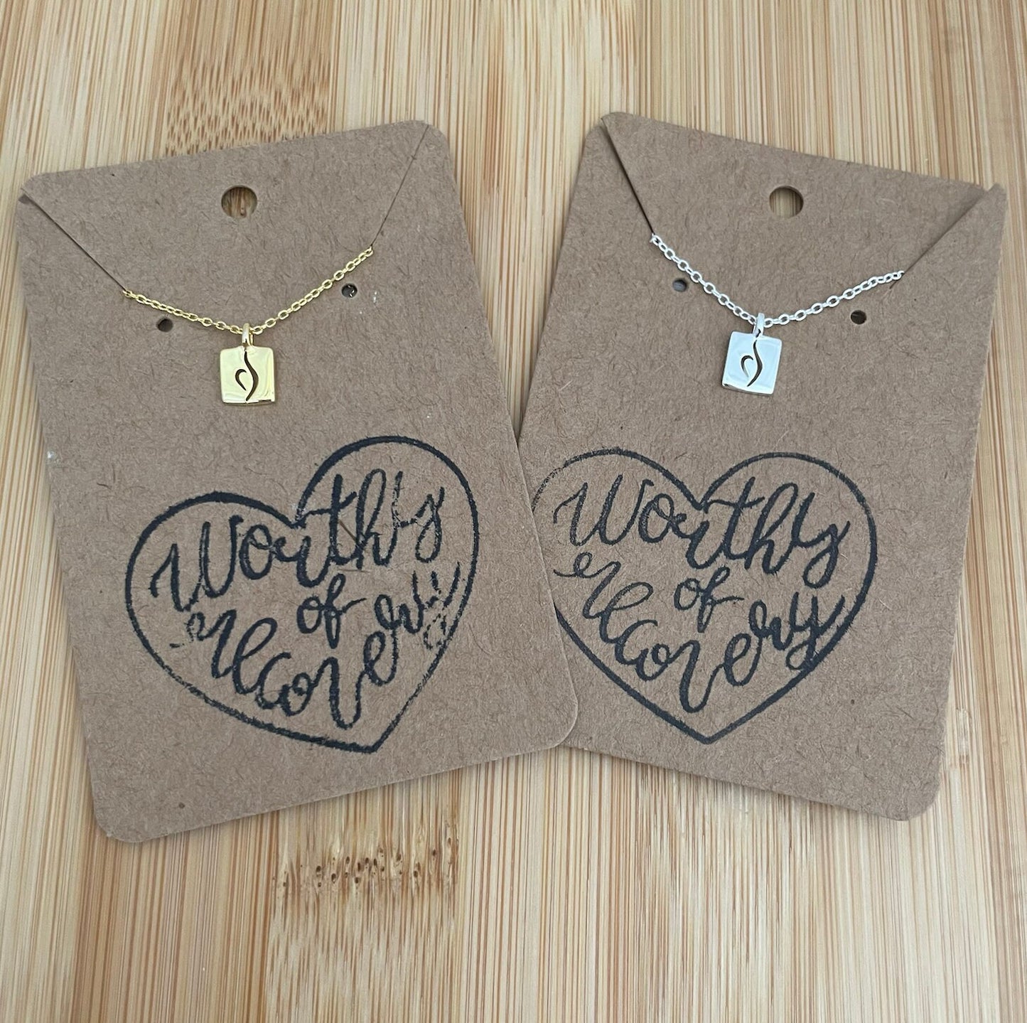 Eating Disorder Recovery Necklace - Sterling Silver NEDA Symbol - Jewelry Eating Disorders Gift - NEDA Awareness - BED Anorexia Bulimia